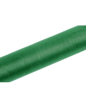 Gulung organza berwarna hijau zamrud berukuran 16cm x 9m