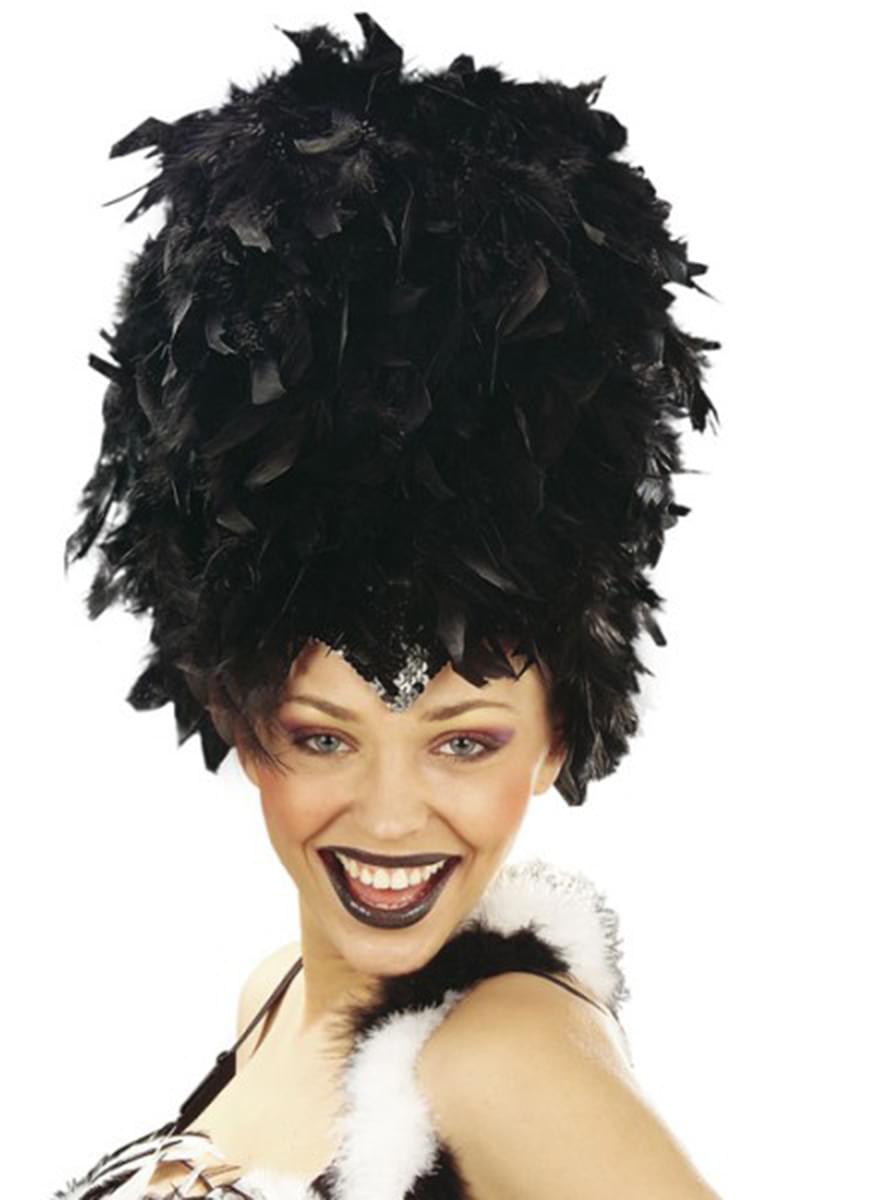 Maxi headdress with feathers and sequins