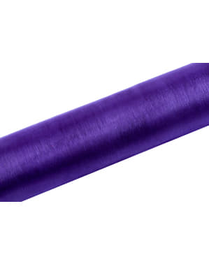 Gulung organza berwarna ungu berukuran 16cm x 9m