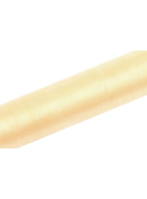 Rouleau en organza beige de 16cm x 9m