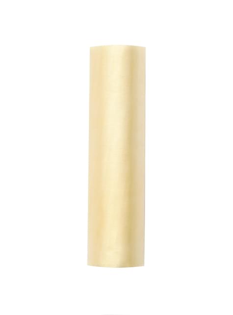 Rouleau en organza beige de 16cm x 9m