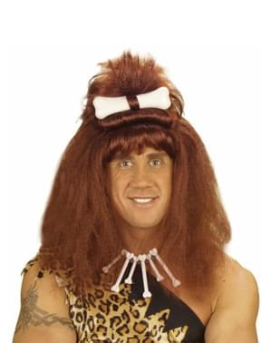 Caveman wig with bone