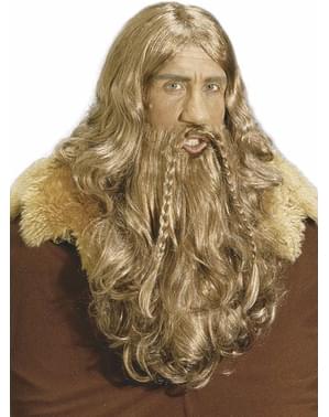 Parrucca e barba da vichingo