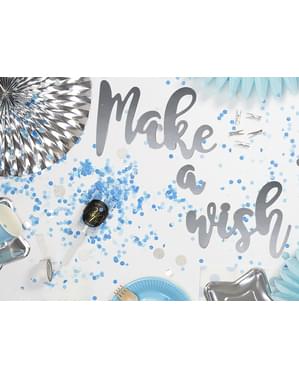 Canon à confettis push pop bleu