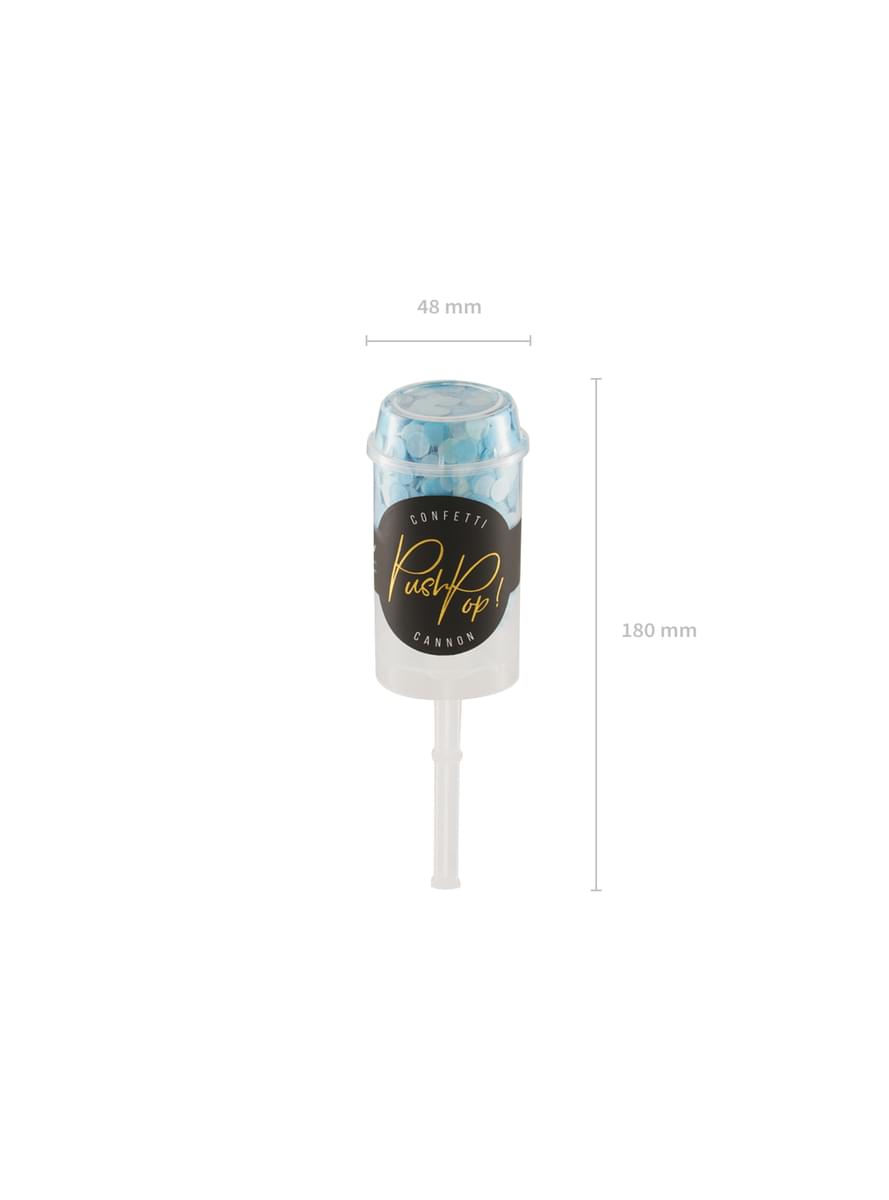 Сини конфети на Push Pop