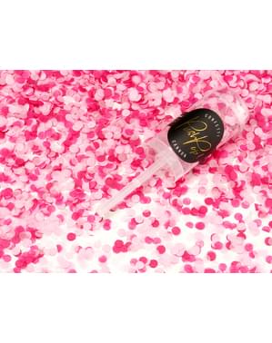 Cañón de confeti push pop rosas