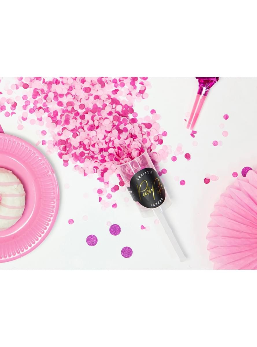 Push pop confetti cannon in pink