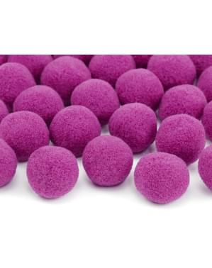 Paket 20 Fuchsia Felt Pom-Poms