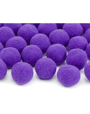 20 Menekşe Keçe Pom-Poms Paketi