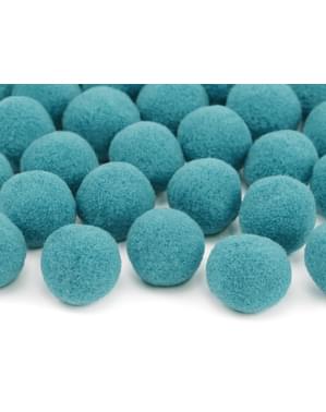 Paket 20 Turquoise Felt Pom-Poms