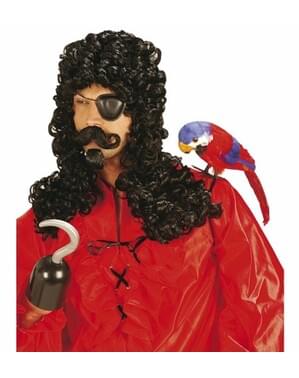 Peruca de pirata com Bigode e pera