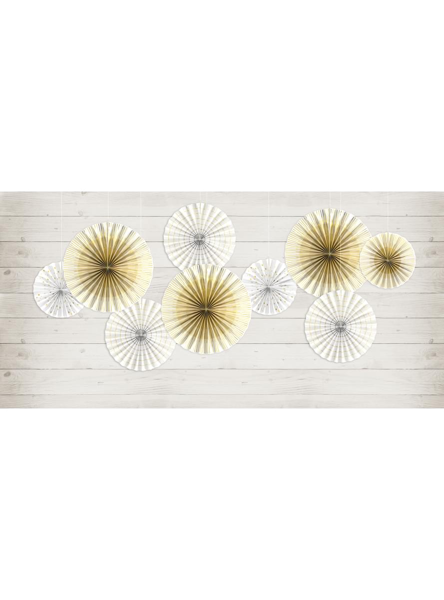 4 rosaces en papier blancs