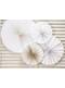 4 abanicos de papel decorativos blancos