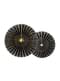 2 decorative paper fans in black with gold spide (32-40 cm) - Trick or Treat Collection
