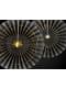 2 decorative paper fans in black with gold spide (32-40 cm) - Trick or Treat Collection