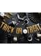 2 decorative paper fans in black with gold spide (32-40 cm) - Trick or Treat Collection