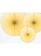 3 decoratieve waaiers in het geel met gouden rand - Yummy