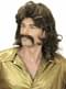 Perruque et moustache 70's châtain