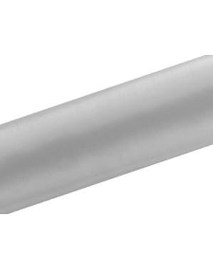 シルバーサテンフィニッシュテーブルランナー、16cm x 9m