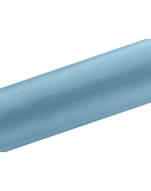 Turquoise Blue Satin Finish Table Runner, 16cm x 9m