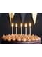 6 candele di compleanno dorate (6 cm)