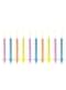 10 candele classiche con colori vivi (6,5 cm)