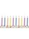 10 bougies classiques couleurs vives