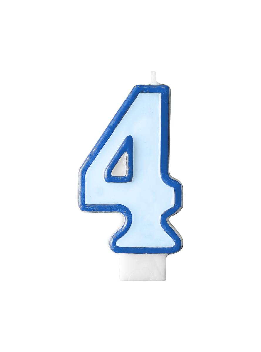 Geburtstagskerze blau Nr. 4