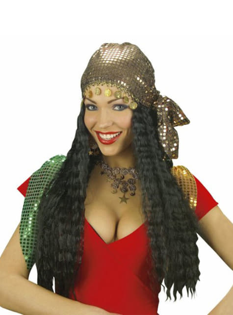 Gypsy wig with scarf