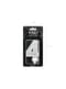 Number 4 birthday candle in silver