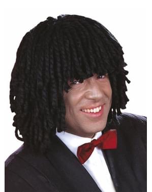 Rastafarian black wool wig