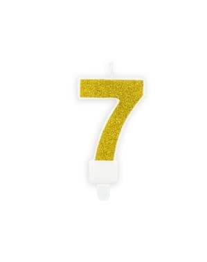 „7” svijeća u zlatu
