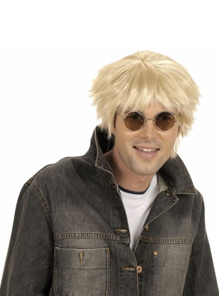 Blonde 60s wig for a man