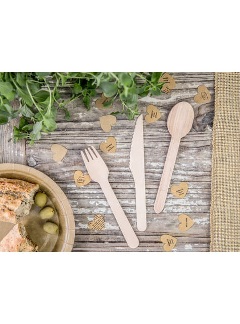 18-Piece Wooden Cutlery Set - Woodland