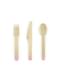 18-Piece Wooden Cutlery Set with Pink Hearts - I’m No 1 Collection
