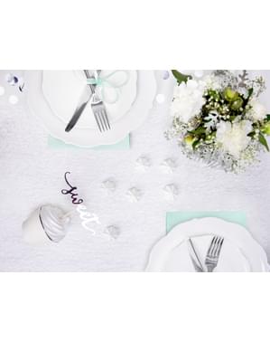 Silver Abaca Fiber Table Runner