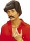 Peruca Casanova preta com Bigode