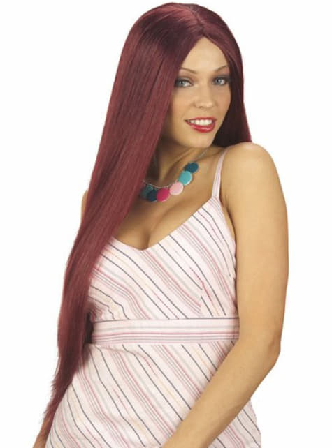Extra long red haired wig