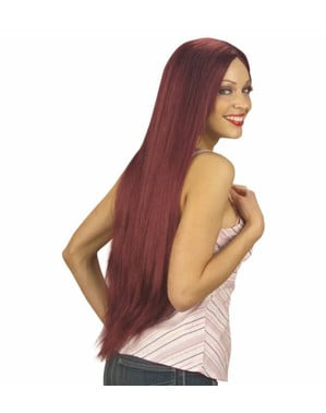 Extra hosszú vörös hajú paróka