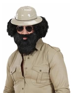 Barba abundante preta com Bigode