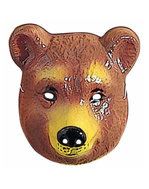 Maska niedźwiedzia plastikowa dla dzieci