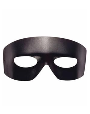Zwart bandieten oogmasker met leereffect