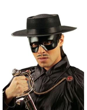 Black bandit leather effect eye mask