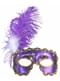 Paars venetiaans oogmasker