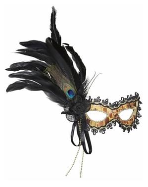 Wild eye mask with feathers