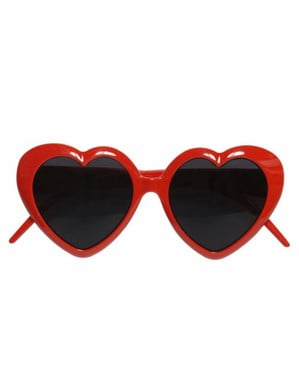 Røde hjerte briller