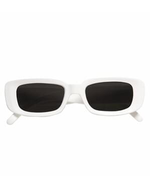Lunettes blanches rectangulaires