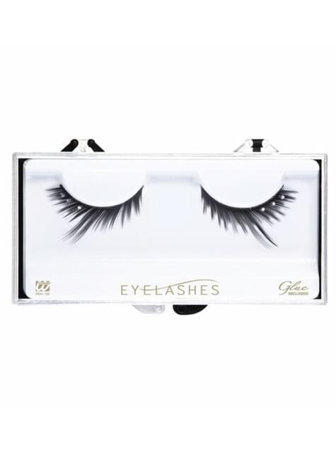 Umělé řasy dlouhé černé s kamínky