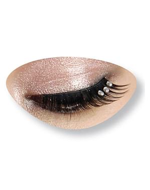 ריסים שחורים עם אבני חן