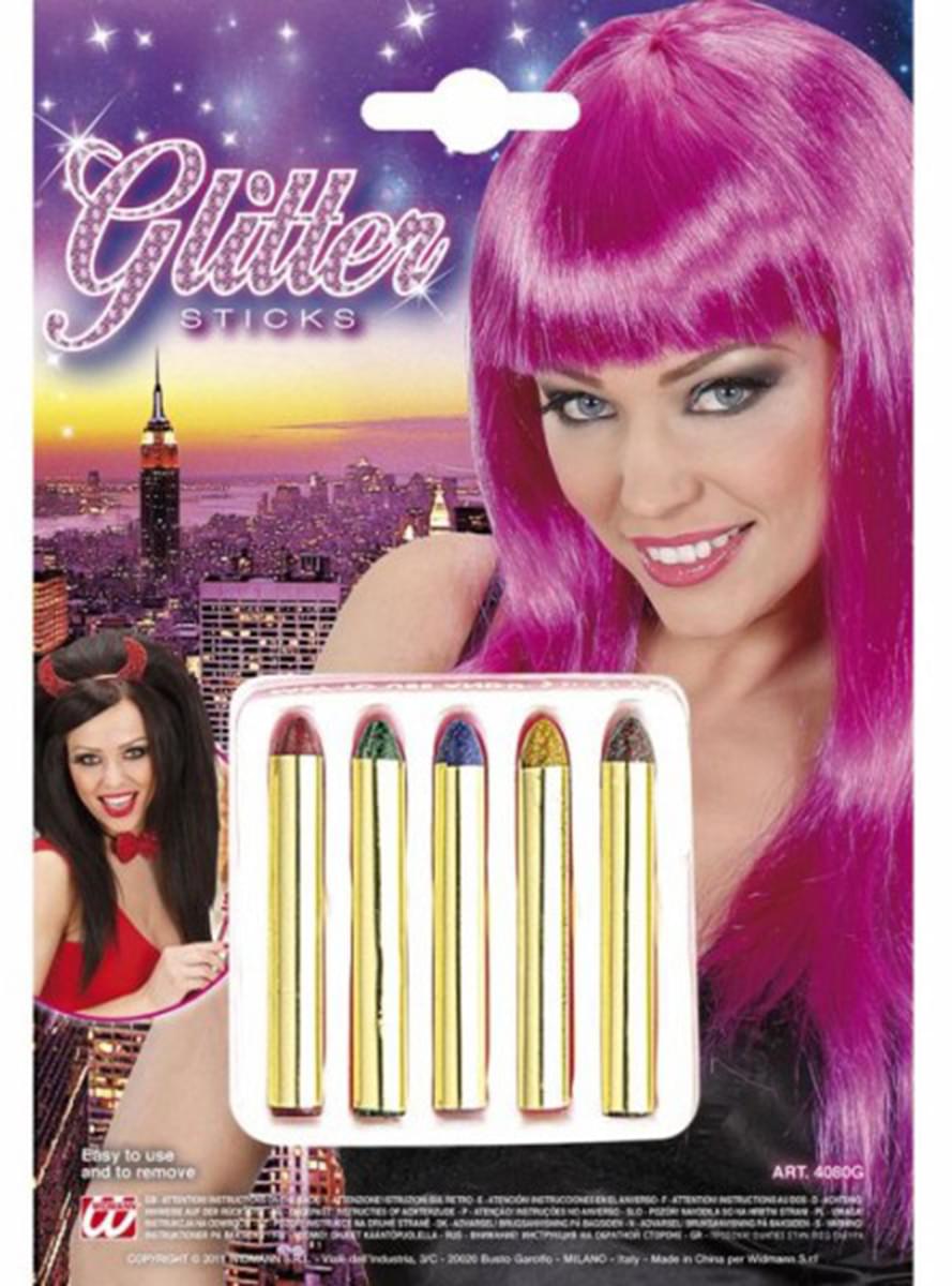 Glitter mini makeup sticks
